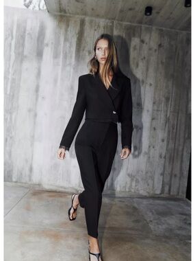 Zara High Waisted Black Women's Pants